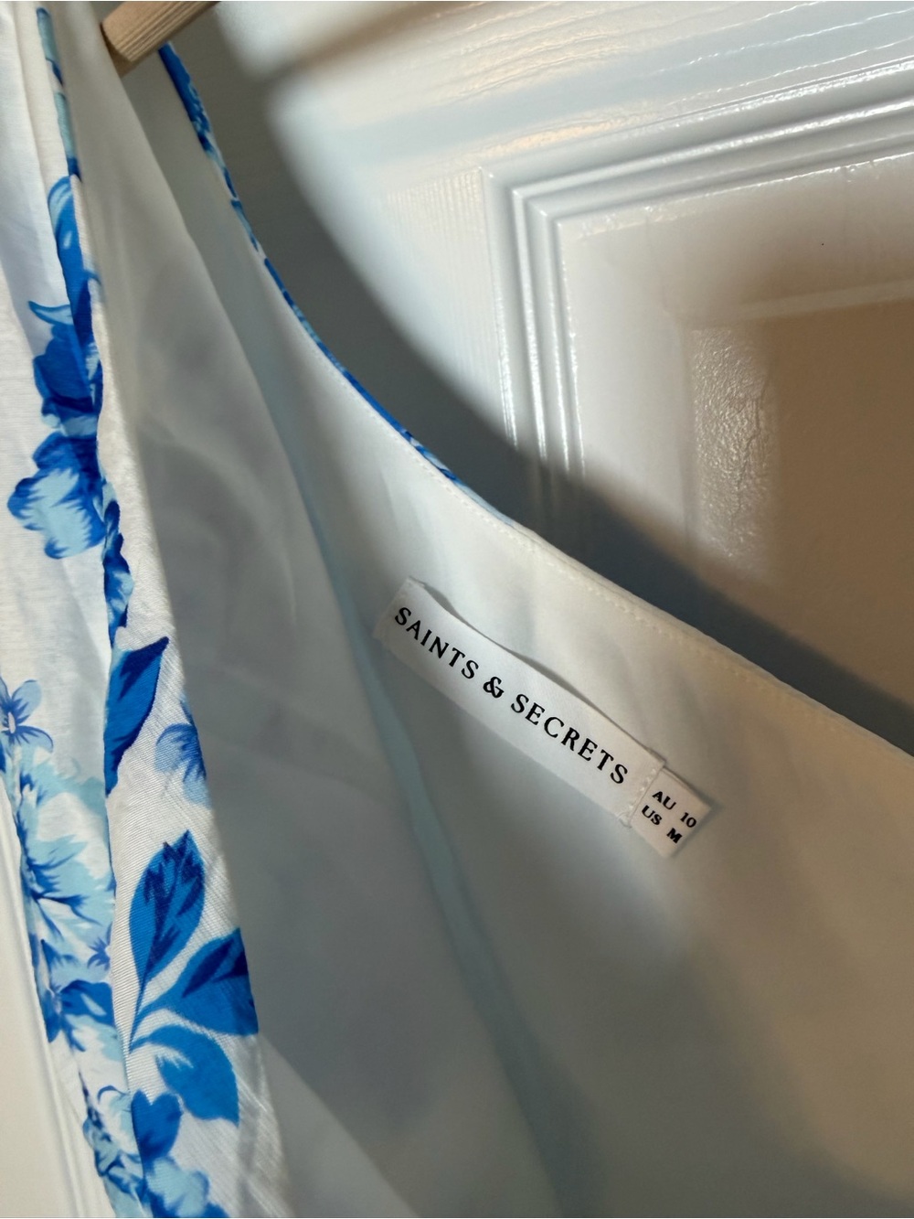 Blue Floral One-Shoulder Ruffle Midi Dress - Picture 3 of 9